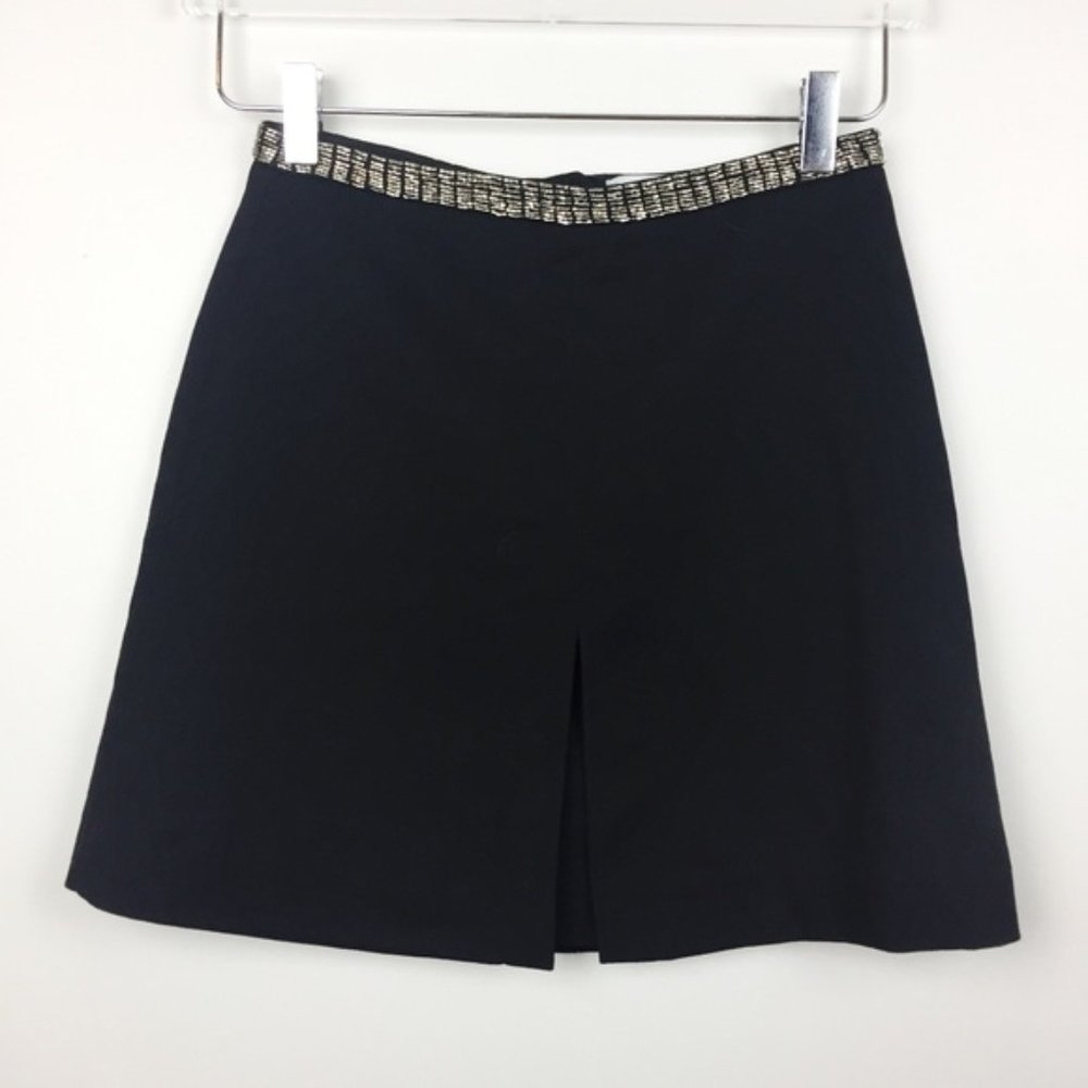 H&M | Beaded Waist Split Front Mini Skirt NWT